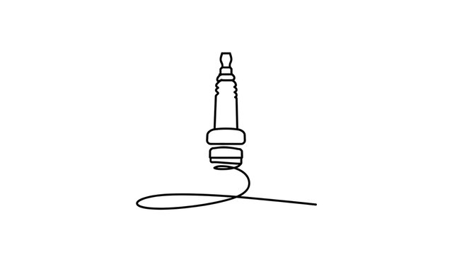 Spark plug illustration on white background.