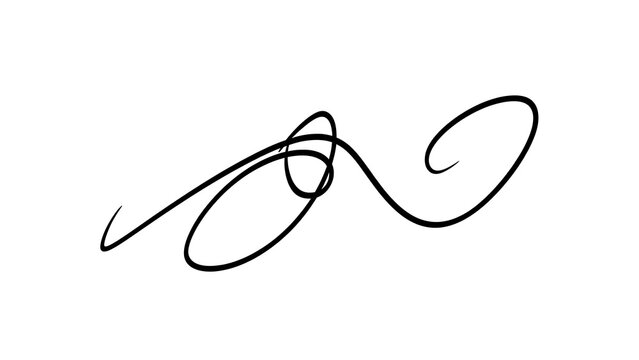 Elegant black signature on white background.