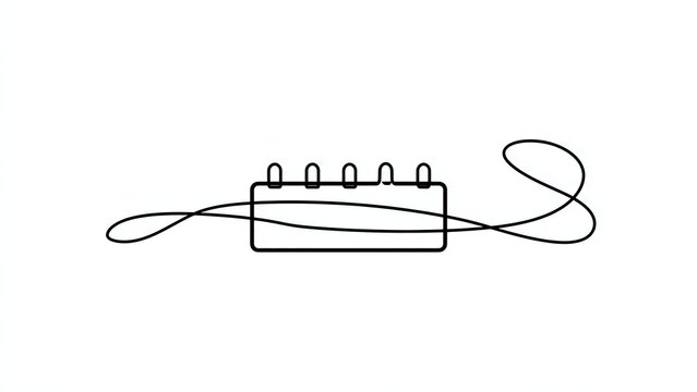 Simple battery icon with wire on white background.