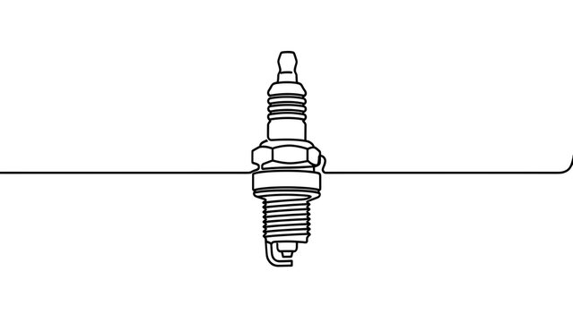 Spark plug isolated on white background.