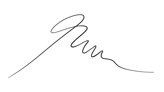 Elegant cursive signature on white background.