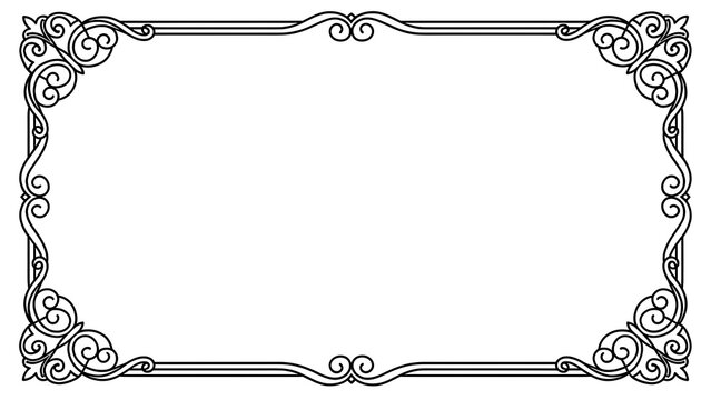 Ornate decorative frame on white background.