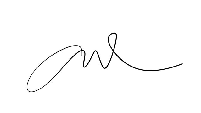 Elegant cursive letter m on white background.