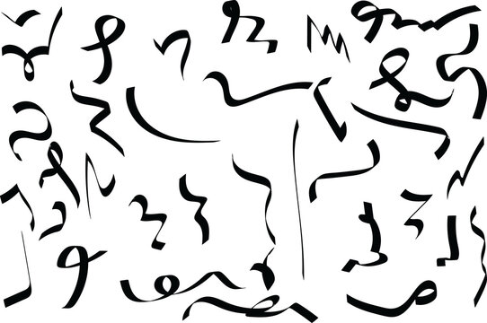 Hand Drawn Arrow Scribble Elements Set, Sketch Doodle Vector Collection