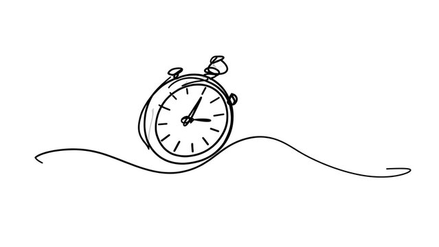 Stopwatch sketch on white background.