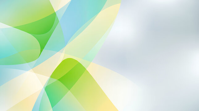 A modern abstract corporate background featuring layered geometric shapes, a fresh, spring-inspired color palette, a professional business feel, and ample text space for reports or presentations.
