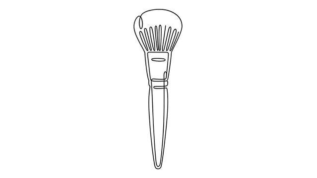 Makeup brush isolated on white background.