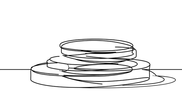Stacked coins illustration on white background.