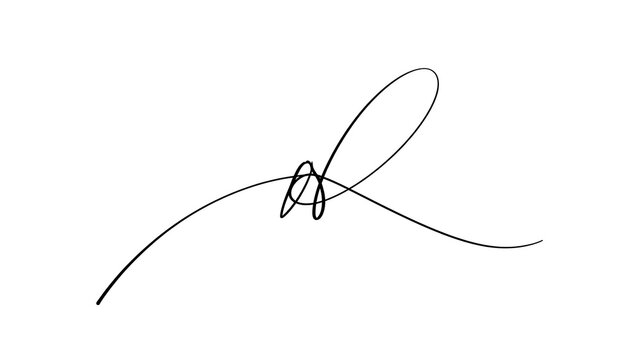 Elegant handwritten signature on white background.