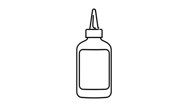 Glue bottle illustration on white background.