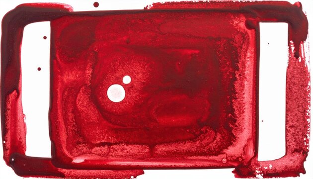 Abstract Red Paint Splatter Texture on White Background, Artistic Smear