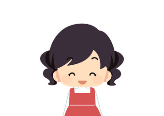 Fototapeta premium にっこり笑う女の子のイラスト