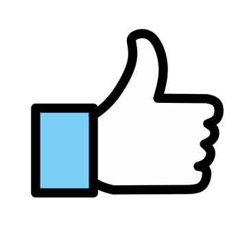 Thumbs up gesture icon for social media like and positive approval