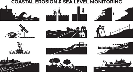 Coastal erosion and sea level monitoring methods © SULTAN MIAH