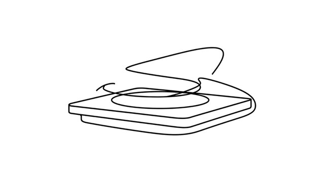 Open CD drive on white background.