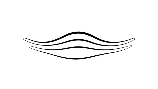 Elegant wave line art on white background.