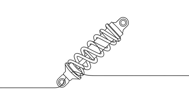 Isolated shock absorber on white background.