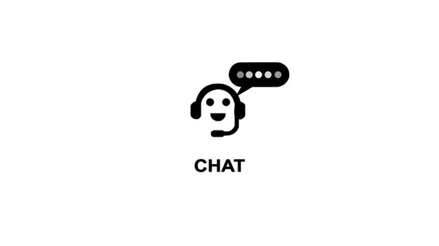 Chat icon with smiling face and speech bubble on white background communication conversation