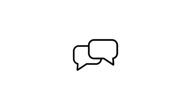 chat animated outline icon design