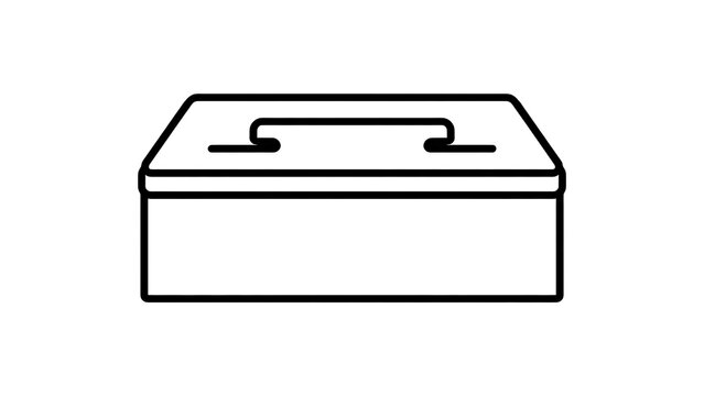 Simple toolbox icon on white background.