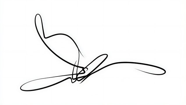 Elegant handwritten signature on white background.