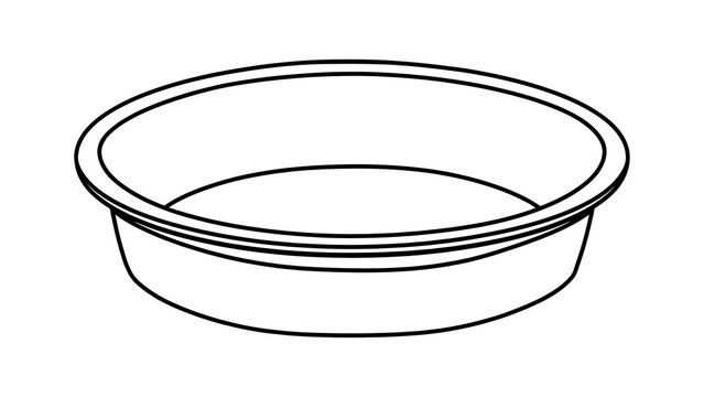 Empty plastic container on white background.