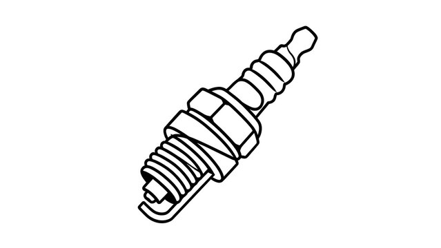 Spark plug isolated on white background.