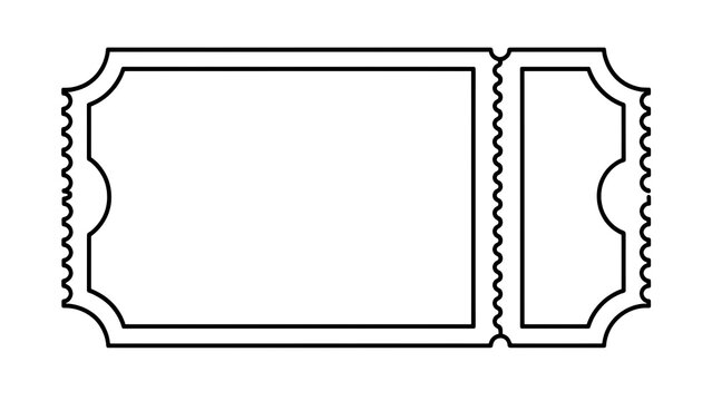 Two blank ticket stubs on white background.