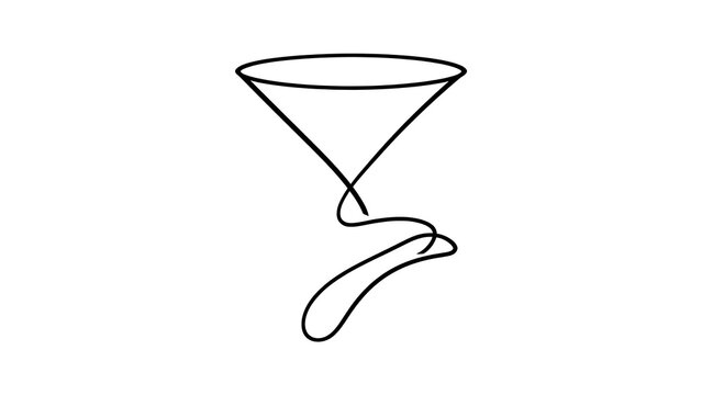 Minimalist funnel icon on white background.