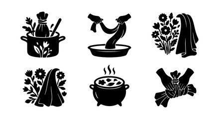 Obraz premium Herbal Medicine, Natural Remedies, Botanical Infusions, Folk Medicine Icons