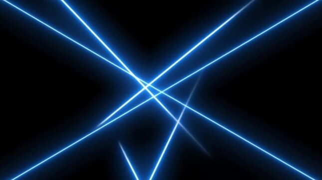 Seamless loop animation of glowing neon lines streaming across