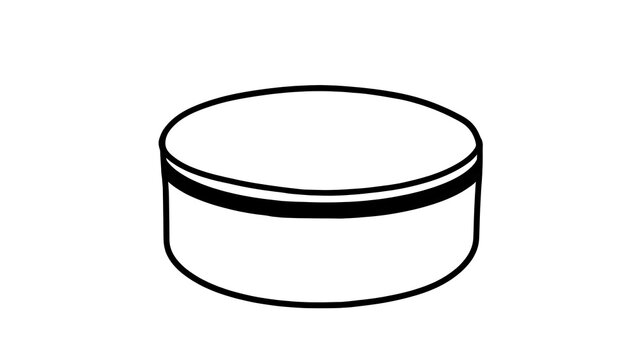 Cylindrical container illustration on white background.