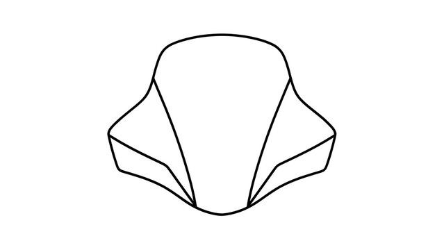 Minimalist geometric shape illustration white background.