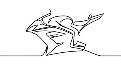 Minimalist line art dragon white background. © cava