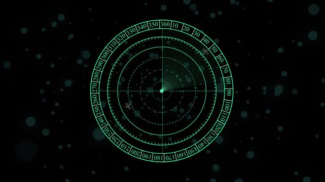 Futuristic Green Radar Scanning Airplanes | Sci-Fi Sonar UI Loop