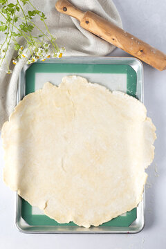 Fresh homemade pie crust ready for baking
