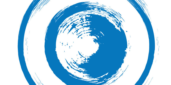 Blue abstract background. Tunnel design. Twisting circles in a spiral, hypnotic texture. eps 10 illustration