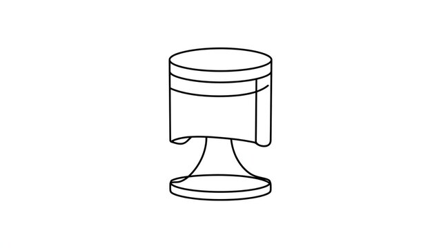 Piston engine part illustration white background.