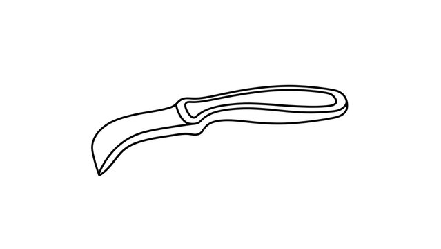 Simple knife illustration on white background.