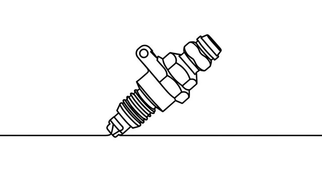 Spark plug isolated on white background.