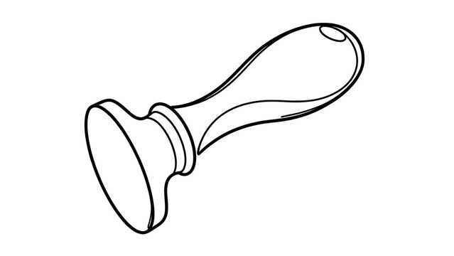 Hand drawn rubber stamp illustration white background.