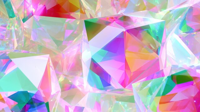 Colorful Crystal Prism Rainbow Reflections