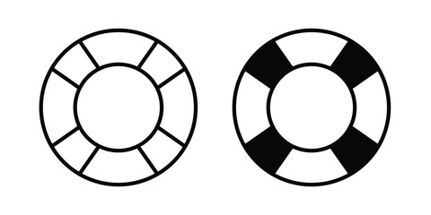 Life buoy icon line illustrations set © Miraz