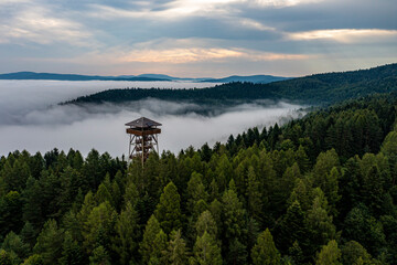 Beskid Sądecki, Muszyna, Malnik, poranne mgły, lato © Maciej G. Szling