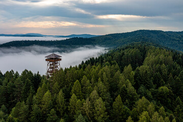 Beskid Sądecki, Muszyna, Malnik, poranne mgły, lato © Maciej G. Szling