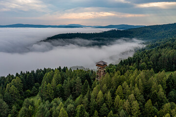 Beskid Sądecki, Muszyna, Malnik, poranne mgły, lato © Maciej G. Szling
