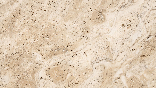 Light beige travertine stone surface texture background