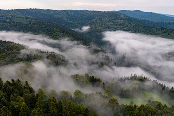 Beskid Sądecki, Muszyna, Malnik, poranne mgły, lato © Maciej G. Szling