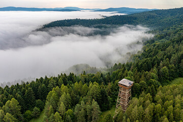 Beskid Sądecki, Muszyna, Malnik, poranne mgły, lato © Maciej G. Szling