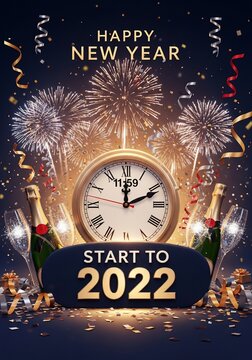 Midnight's Golden Countdown: Fireworks, Bubbly, and the Dawn of a New Year